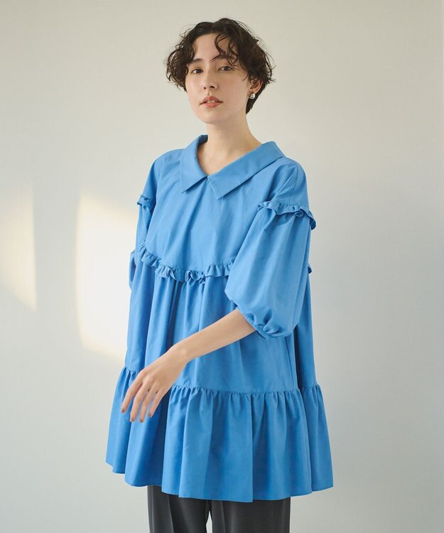 #Newans 【ANSWER for Co-Creation】サークルティアードチュニック ブルー系