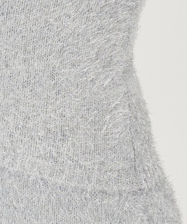 uncrave ラメ シャギー ニット バンドゥ（uncrave STANDARD） シルバー×ライトグレー