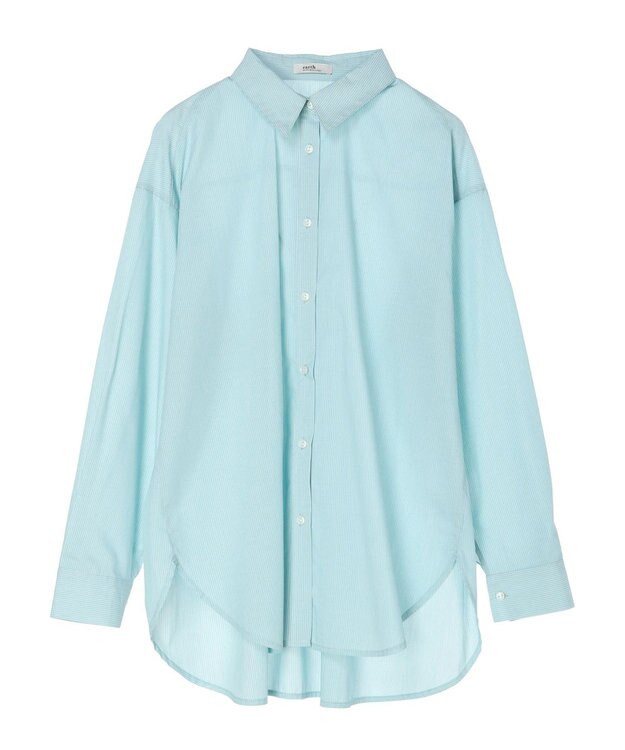 earth music&ecology ＴＲキュプラレギュラーシャツ Light Green