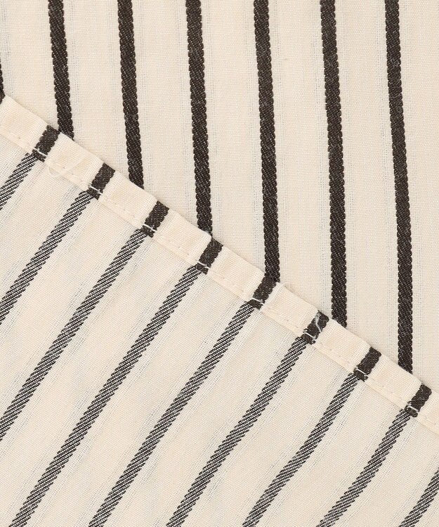 J.PRESS YORK STREET 【WOMEN】コットンタイプライター バンドカラーブラウス ブラック系1