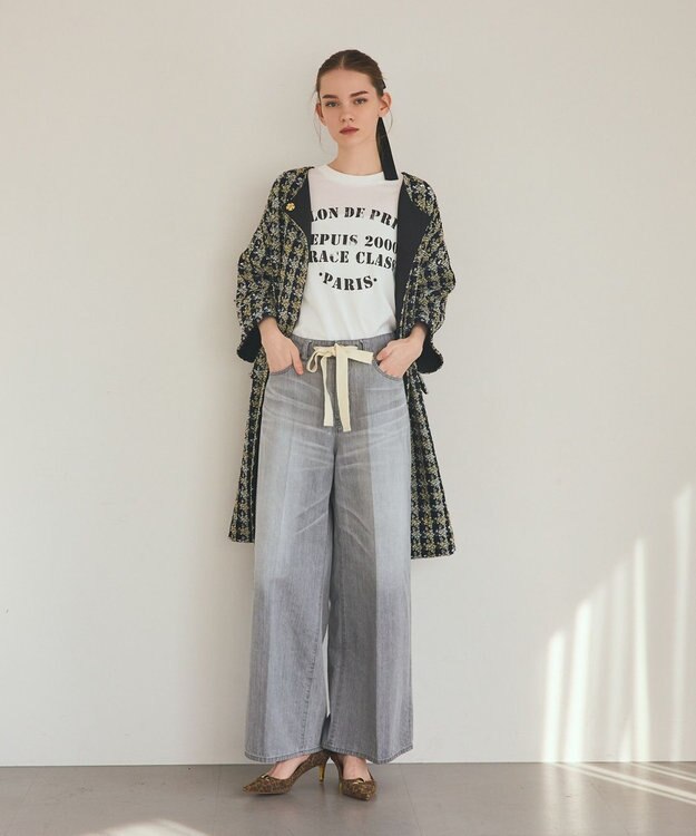 GRACE CONTINENTAL ステンシルレタードT ホワイト