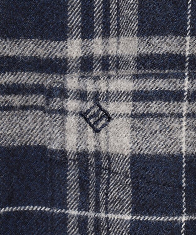 JOSEPH ABBOUD 【オーガニックコットン】ビッグチェック フランネルシャツ ネイビー系4