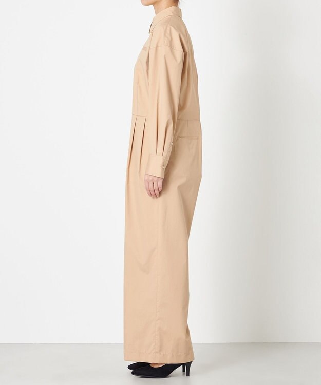 NAVE 【ReNAVE・セットアップ可/洗える/接触冷感/UVケア】コットンポリブロード オールインワン ベージュ系