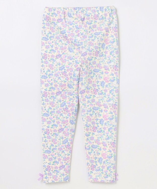 ANY KIDS 総柄フルレングス レギンス ネコ×花柄