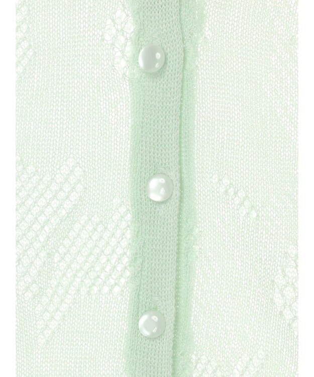 earth music&ecology 花柄シアーカーディガン Mint