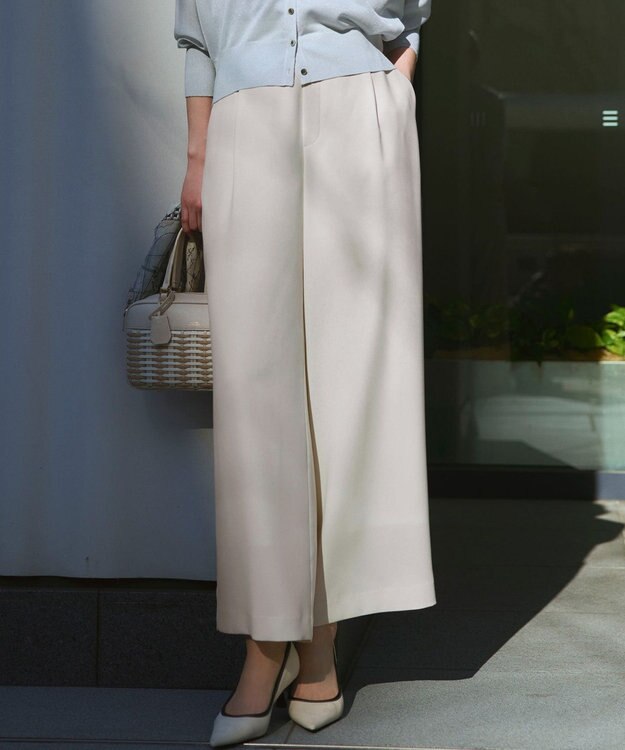 23区 【WEB&一部店舗限定】ストレッチジョーゼット ワイドパンツ