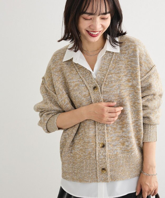 Green Parks ＭＩＸニットカーディガン Beige