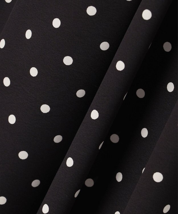 組曲 L 【WEB限定】ドットプリントデシン フリルパンツ ブラック×オフ系5