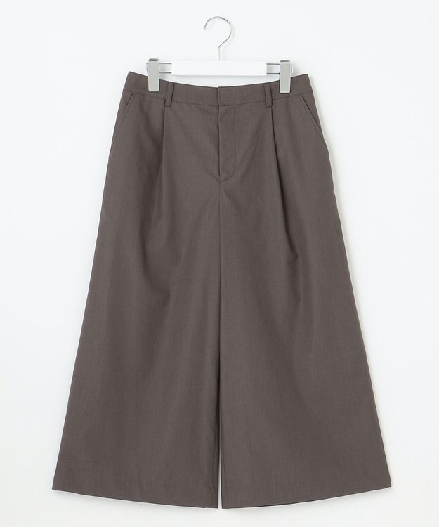 J.PRESS LADIES S 【洗える】ソフトシャンブレー ワイド パンツ スレート系