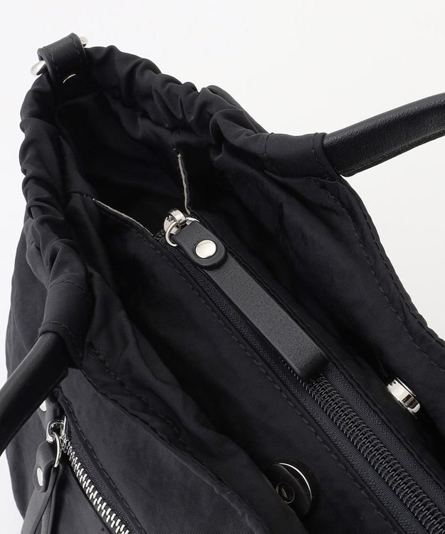 LA BAGAGERIE 【MONICA】サイドギャザー2WAYトートバッグ Sサイズ ブラック