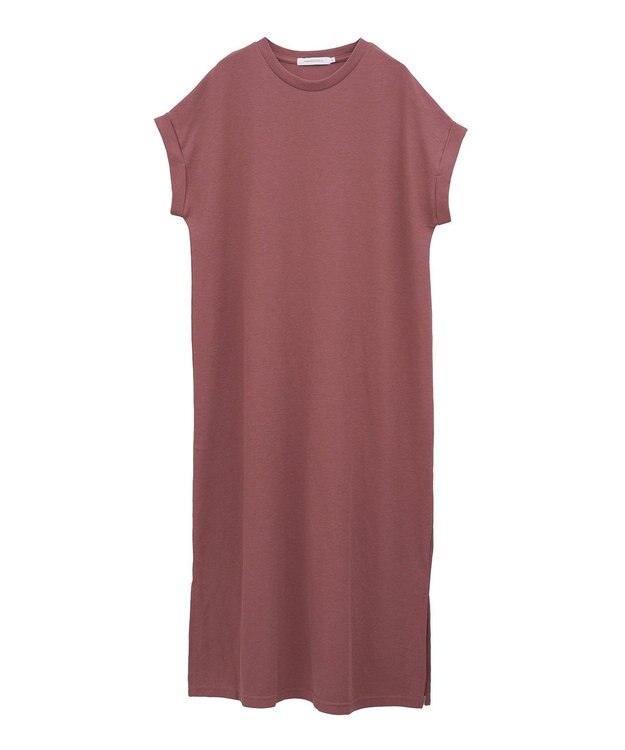 AMERICAN HOLIC ワッフルサイドスリット半袖ワンピース Orange