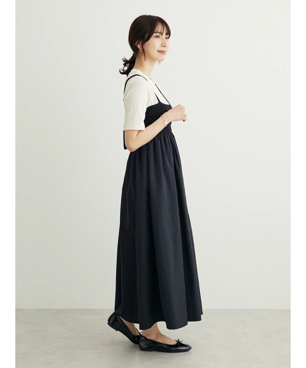 Green Parks ・ＥＬＥＮＣＡＲＥ　ＤＵＥ　イソザイキリカエキャミワンピ Black