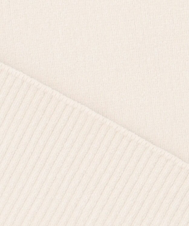 ICB L 【洗える】コットンシェニール コクーンスリーブニット トープ系