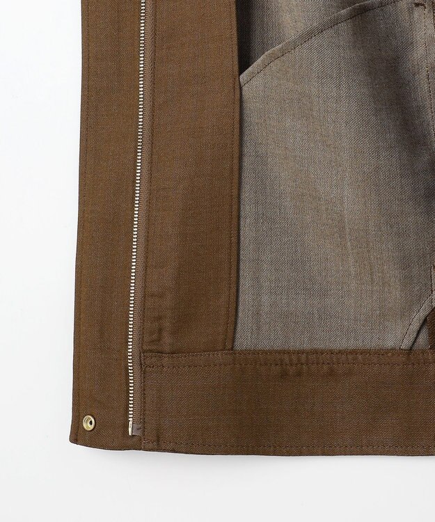 自由区 L 【17号サイズまで展開・SHIHOさん着用】デニムライクツイル ジャケット ブラウン