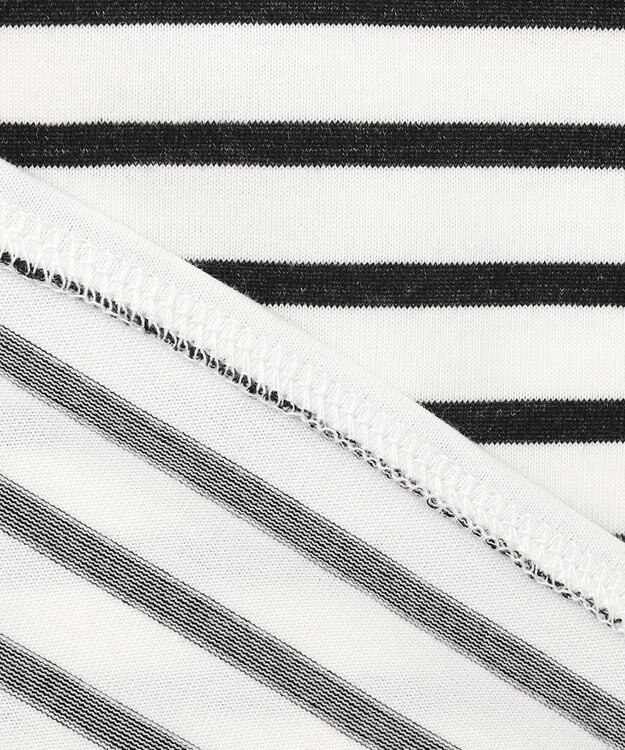 ANY テールＴシャツ オフ×ブラックボーダー