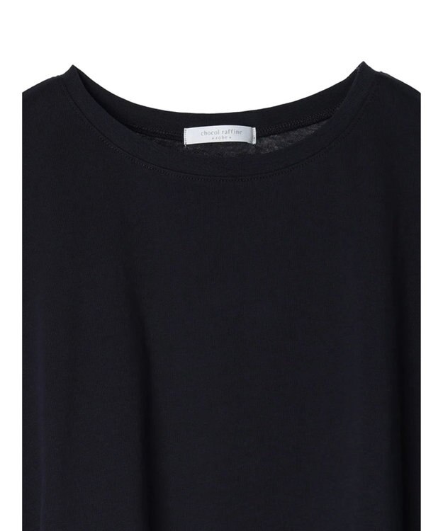 Green Parks 異素材脇切り替えドッキングプルオーバー Navy