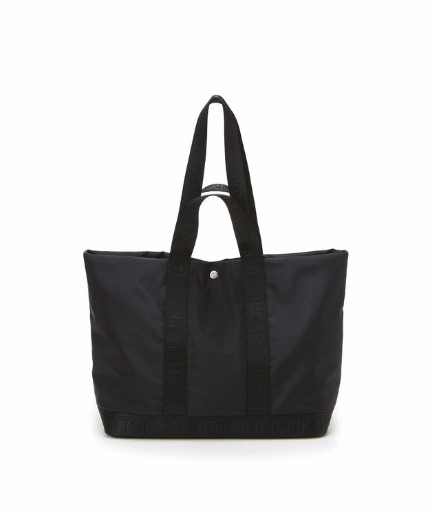TOPKAPI 【Breath TOPKAPI】ナイロン ロゴテープ 2way ハンドル トートバッグ ブラック