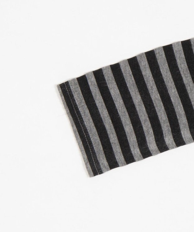 WEGO ヘンリーネックフードロンT グレーボーダー