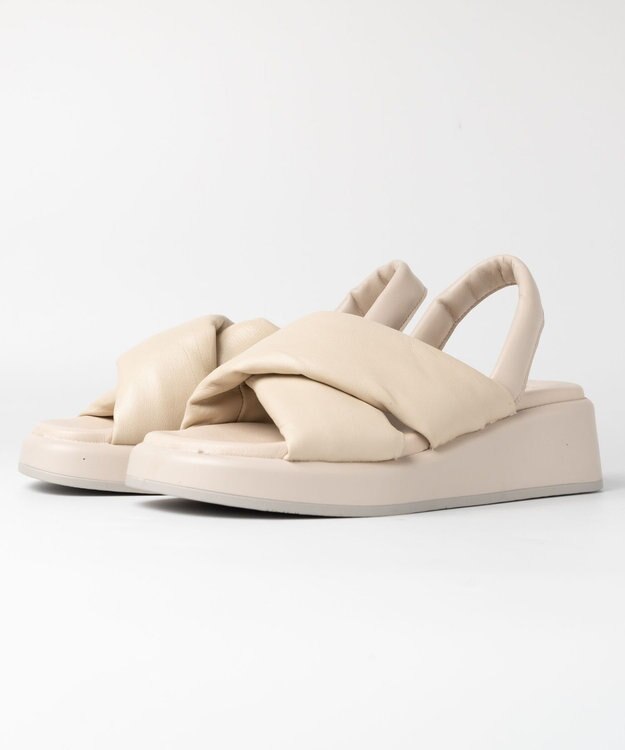 BONTRE 【BONTRE/ボントレ】パフィーストラップサンダル/40352-US アイボリー