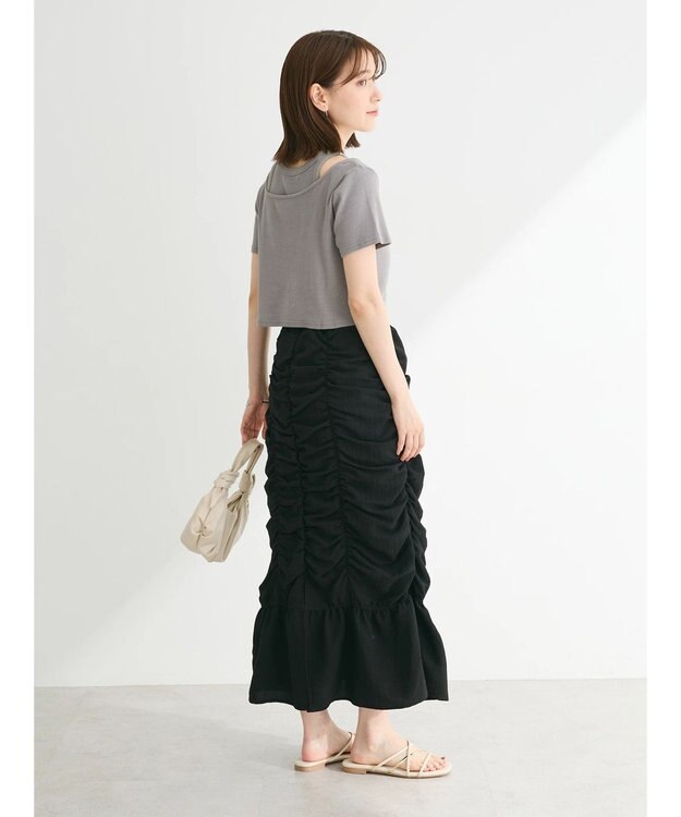 Green Parks ・swing by SET2点カーディガン&タンク Gray