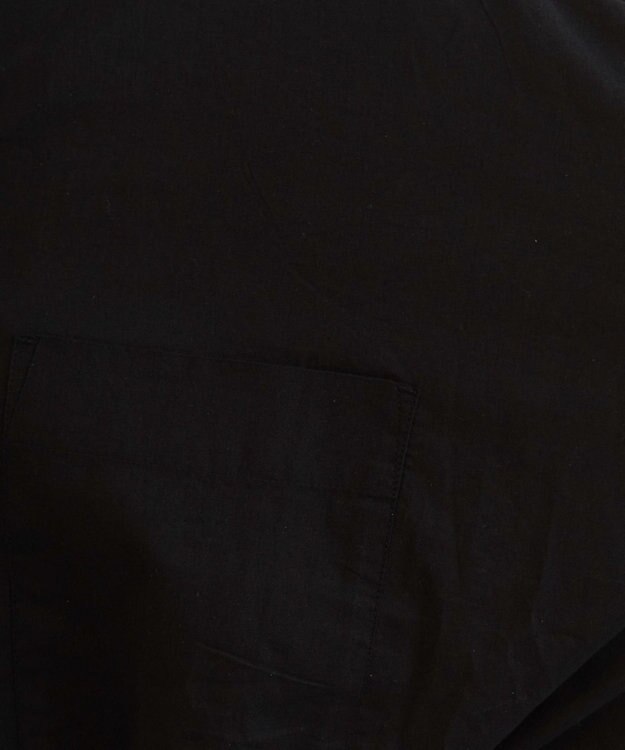 WEGO 着丈が選べる オーバーサイズ バンドカラー シャツ / ストライプ / 無地 ブラック