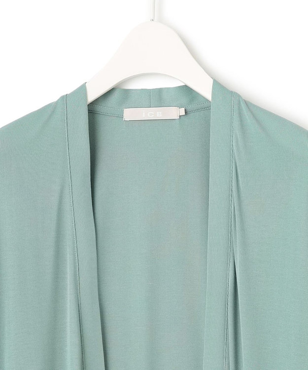 ICB 【WEB限定カラーあり・接触冷感・UVカット】PINION ロングカーディガン ティールグレー系