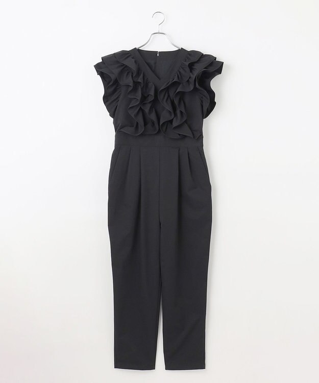 #Newans ラッフルフリルオールインワン ブラック