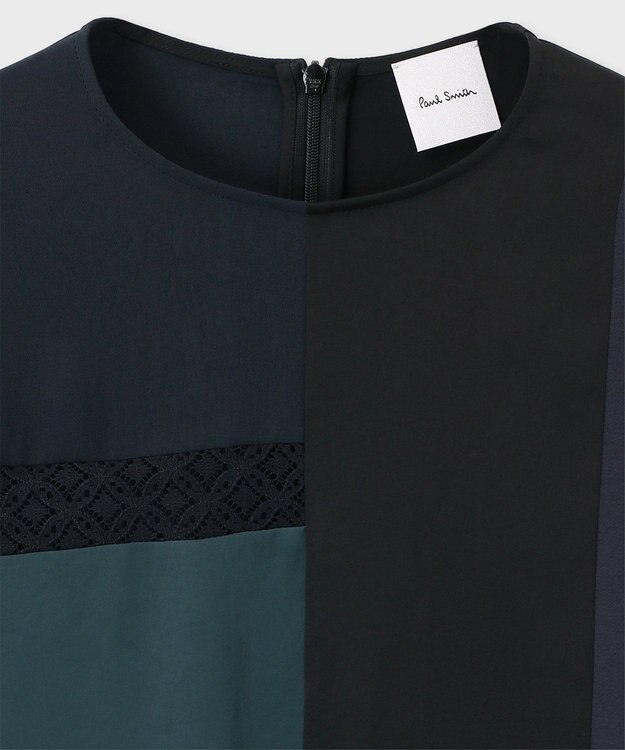 Paul Smith ブロッキング ブラウス ダークグリーン