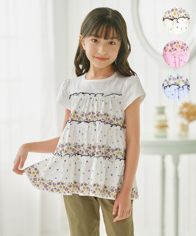 150-160㎝】ティアードフラワー チュニック / 組曲 KIDS