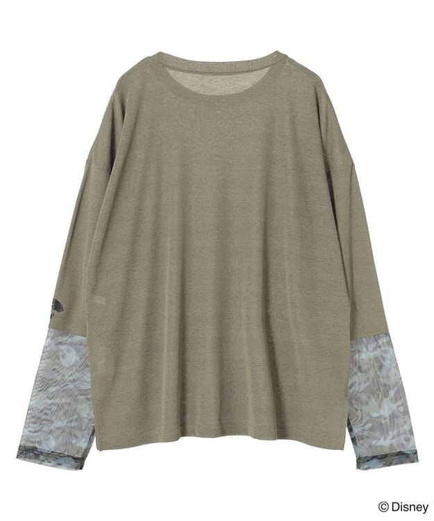 Green Parks ナイトメア／袖シアーＴシャツ Khaki