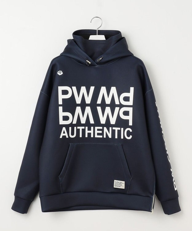 PW CIRCULUS 【NEWデザイン】【MEN】 LOGO graphic  デタッチャブルフーディー ネイビー系