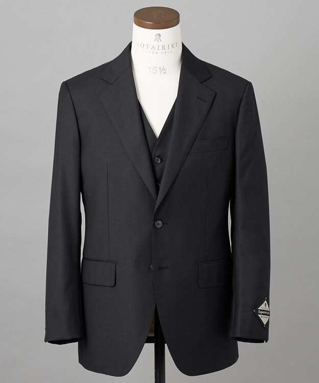 GOTAIRIKU シワになりにくい【御幸毛織/みゆきけおり】Superior160s  3ピーススーツ（グレー） グレー系