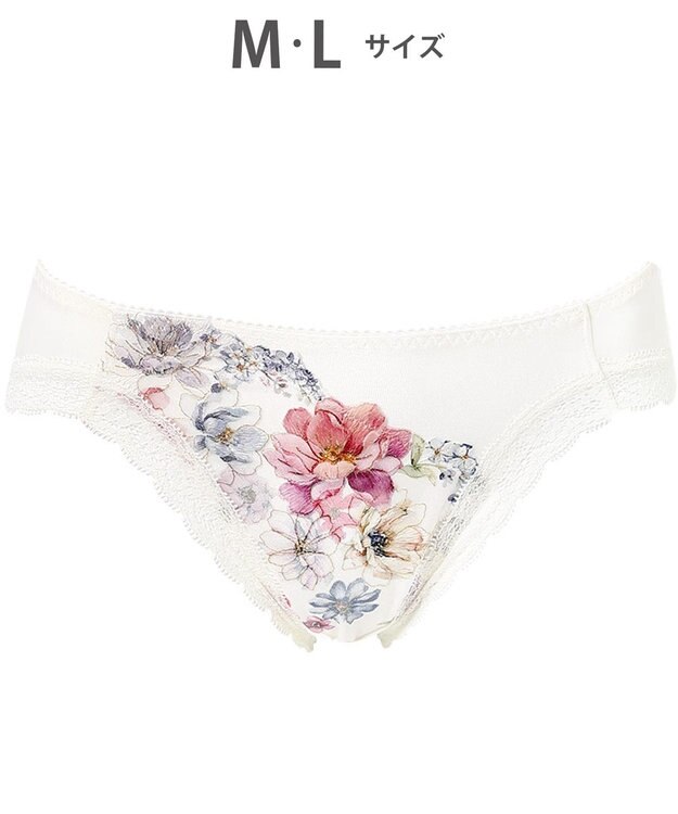 WACOAL ショーツ 【リボンブラ 脇すっきり】 BXB443とペア はきこみ丈あさめ やわらかく伸びる(バック) レディース PXB143 /ワコール アイボリー