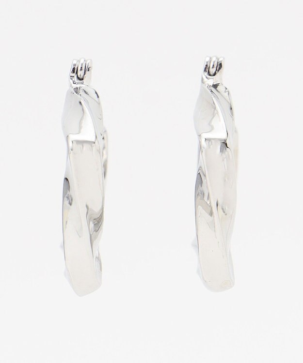 ICB ツイストスクエアピアス シルバー系