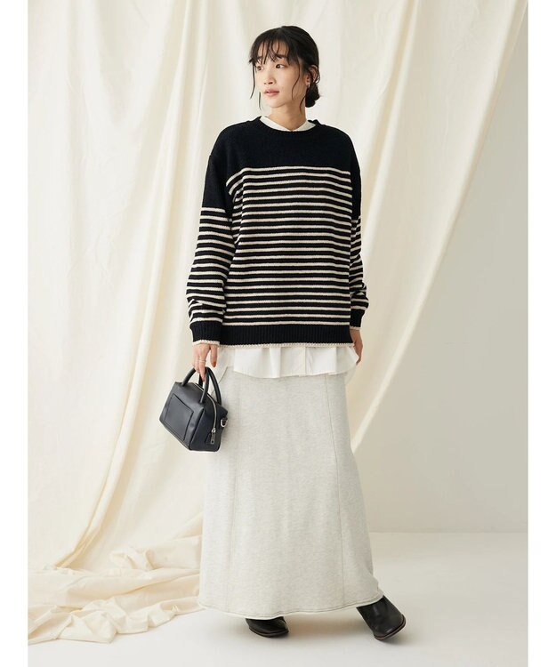 CRAFT STANDARD BOUTIQUE カットオフＡライン裏毛スカート Oatmeal