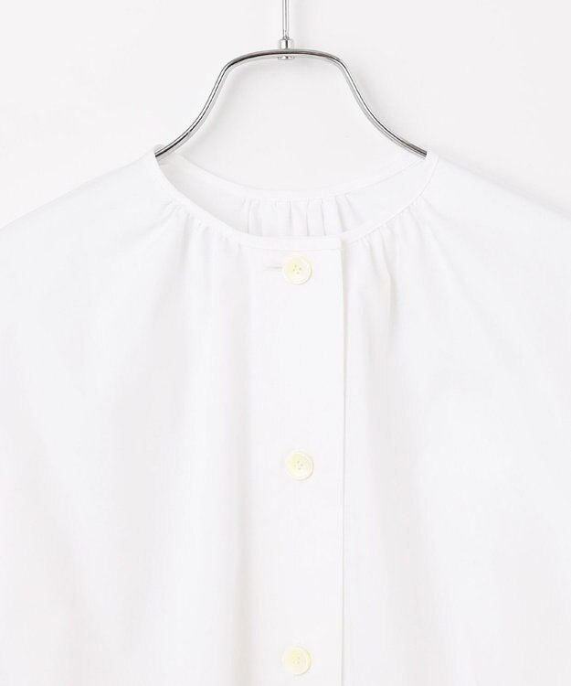 #Newans ウエストリボンショートブラウス ホワイト