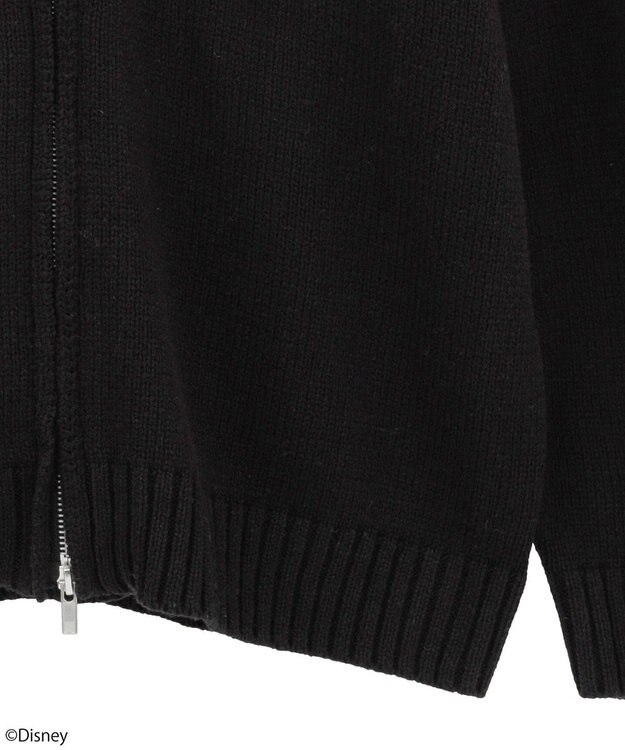 earth music&ecology ナイトメア／ダブルジップニットカーディガン Black