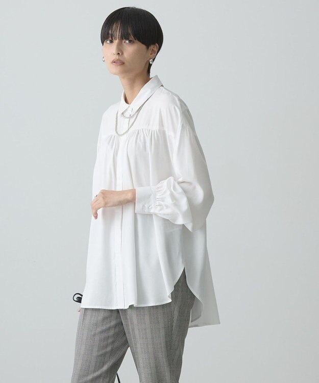 AMERICAN HOLIC バックＶギャザーブラウス Ivory