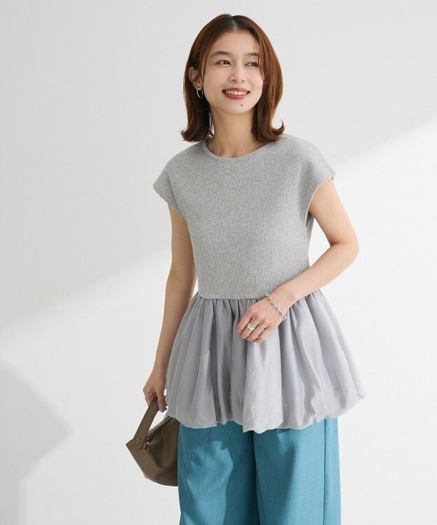 Green Parks ・ＥＬＥＮＣＡＲＥ　ＤＵＥ　フレンチバルーントップス Gray Mixture