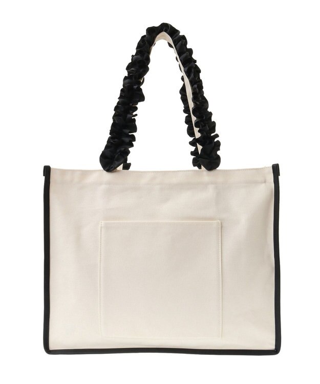 Maison de FLEUR フリルハンドル帆布キャリーオンバッグ Black