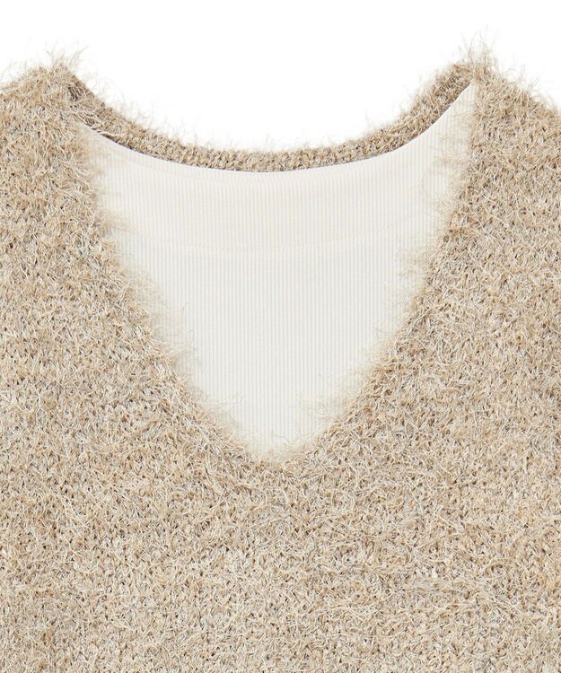 Green Parks ＳＥＴ２点ベスト＋リブワンピース Ivory