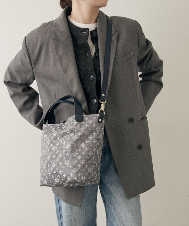 russet ナイロンジャガード2WAYミニトートバッグ(SF-260) Denim