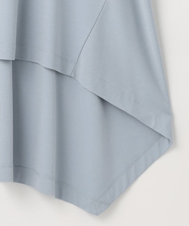 UNFILO 【新色追加！/接触冷感】マイビューティ バックフレアTシャツ スカイブルー系