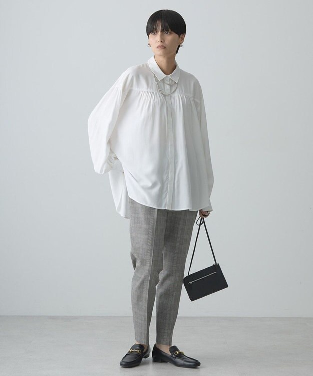 AMERICAN HOLIC バックＶギャザーブラウス Ivory