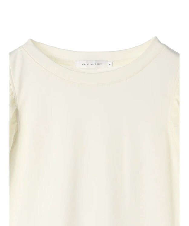 AMERICAN HOLIC ジャガードスリーブカットプルオーバー Ivory