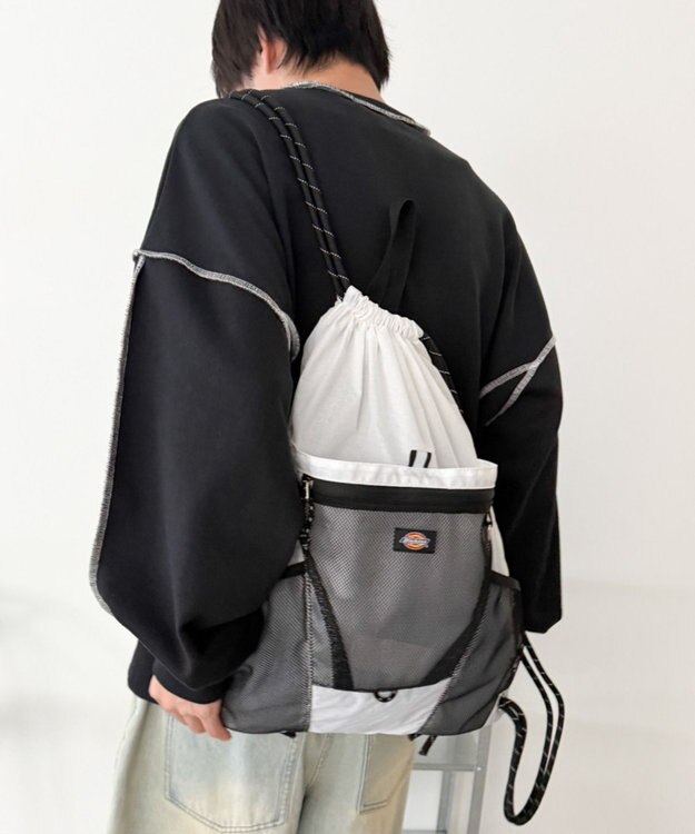 WEGO 【ユニセックス着用ITEM】別注Dickiesメッシュポケットナップサック ホワイト