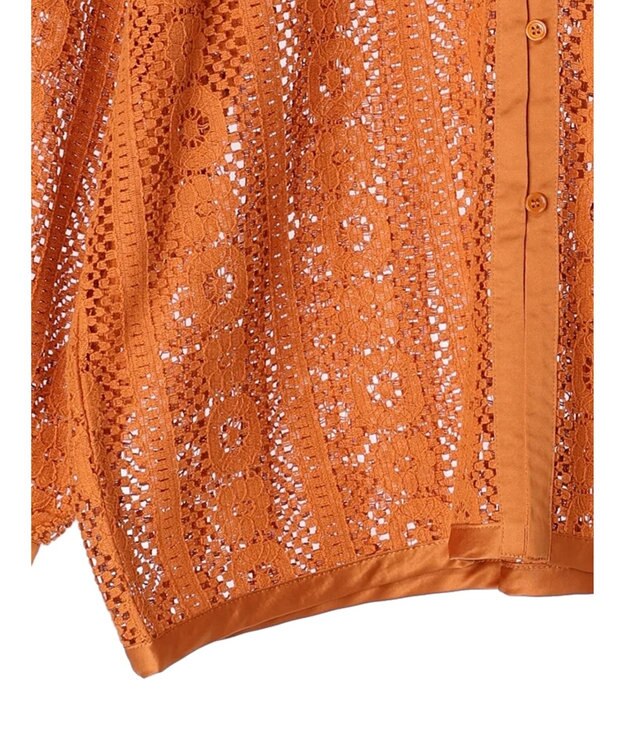 Green Parks レースブラウス Brown