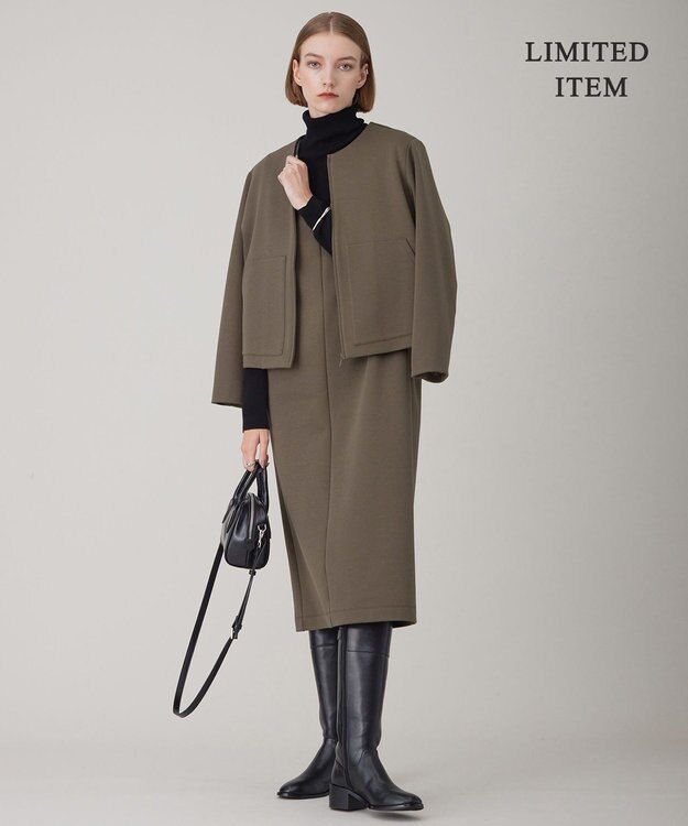 ICB L 【WEB限定・洗える】 コットンダンボール ジャンパースカート ワンピース ブラウン系