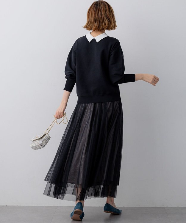 23区 【先行予約/WEB&一部店舗限定】バイカラーデザイン 2WAY ニット ブラック系