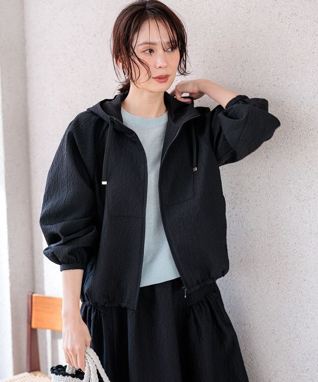 組曲 L シアージャカード ブルゾン ブラック系